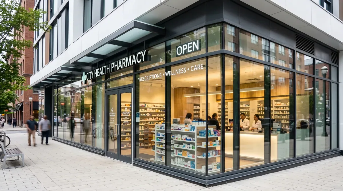 Interior de farmacia Inkafarma en Lima con productos de salud